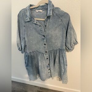 TALULAH Blue Button Down Shirt